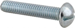Value Collection - 5/16-18 UNC, 1-3/4" Length Under Head Slotted Drive Machine Screw - Round Head, Alloy Steel, Zinc-Plated Finish, Without Washer - Industrial Tool & Supply