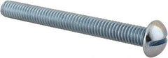 Value Collection - 5/16-18 UNC, 3" Length Under Head Slotted Drive Machine Screw - Round Head, Alloy Steel, Zinc-Plated Finish, Without Washer - Industrial Tool & Supply