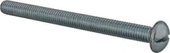 Value Collection - 3/8-16 UNC, 4-1/2" Length Under Head Slotted Drive Machine Screw - Round Head, Alloy Steel, Zinc-Plated Finish, Without Washer - Industrial Tool & Supply