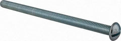 Value Collection - 3/8-16 UNC, 6" Length Under Head Slotted Drive Machine Screw - Round Head, Alloy Steel, Zinc-Plated Finish, Without Washer - Industrial Tool & Supply