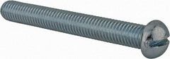 Value Collection - 1/2-13 UNC, 4" Length Under Head Slotted Drive Machine Screw - Round Head, Grade J82 Steel, Zinc-Plated Finish, Without Washer - Industrial Tool & Supply