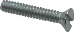 Value Collection - #4-40 UNC, 5/8" OAL Slotted Drive Machine Screw - Flat Head, Grade 2 Steel, Zinc-Plated Finish, Without Washer - Industrial Tool & Supply