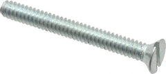 Value Collection - #4-40 UNC, 1" OAL Slotted Drive Machine Screw - Flat Head, Grade 2 Steel, Zinc-Plated Finish, Without Washer - Industrial Tool & Supply