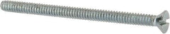 Value Collection - #6-32 UNC, 2" OAL Slotted Drive Machine Screw - Flat Head, Grade 2 Steel, Zinc-Plated Finish, Without Washer - Industrial Tool & Supply