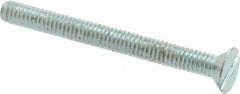 Value Collection - #8-32 UNC, 1-3/4" OAL Slotted Drive Machine Screw - Flat Head, Grade 2 Steel, Zinc-Plated Finish, Without Washer - Industrial Tool & Supply