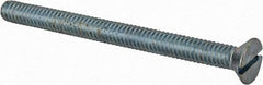 Value Collection - #8-32 UNC, 2" OAL Slotted Drive Machine Screw - Flat Head, Grade 2 Steel, Zinc-Plated Finish, Without Washer - Industrial Tool & Supply