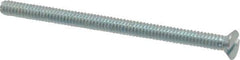 Value Collection - #10-24 UNC, 3" OAL Slotted Drive Machine Screw - Flat Head, Grade 2 Steel, Zinc-Plated Finish, Without Washer - Industrial Tool & Supply