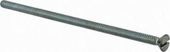 Value Collection - #10-24 UNC, 4-1/2" OAL Slotted Drive Machine Screw - Flat Head, Grade 2 Steel, Zinc-Plated Finish, Without Washer - Industrial Tool & Supply