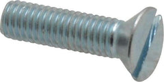 Value Collection - #10-32 UNF, 3/4" OAL Slotted Drive Machine Screw - Flat Head, Grade 2 Steel, Zinc-Plated Finish, Without Washer - Industrial Tool & Supply