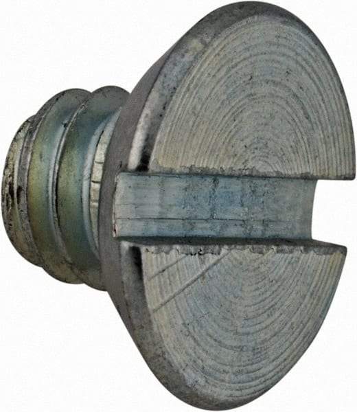 Value Collection - 1/4-20 UNC, 5/16" OAL Slotted Drive Machine Screw - Flat Head, Grade 2 Steel, Zinc-Plated Finish, Without Washer - Industrial Tool & Supply