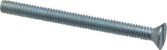 Value Collection - 1/4-20 UNC, 3" OAL Slotted Drive Machine Screw - Flat Head, Grade 2 Steel, Zinc-Plated Finish, Without Washer - Industrial Tool & Supply