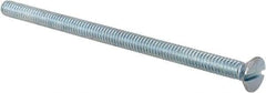 Value Collection - 1/4-20 UNC, 4-1/2" OAL Slotted Drive Machine Screw - Flat Head, Grade 2 Steel, Zinc-Plated Finish, Without Washer - Industrial Tool & Supply