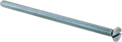 Value Collection - 1/4-20 UNC, 5" OAL Slotted Drive Machine Screw - Flat Head, Grade 2 Steel, Zinc-Plated Finish, Without Washer - Industrial Tool & Supply