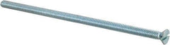 Value Collection - 1/4-20 UNC, 6" OAL Slotted Drive Machine Screw - Flat Head, Grade 2 Steel, Zinc-Plated Finish, Without Washer - Industrial Tool & Supply