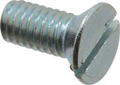Value Collection - 5/16-18 UNC, 3/4" OAL Slotted Drive Machine Screw - Flat Head, Grade 2 Steel, Zinc-Plated Finish, Without Washer - Industrial Tool & Supply
