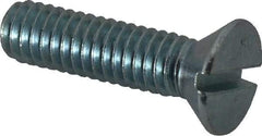 Value Collection - 5/16-18 UNC, 1-1/4" OAL Slotted Drive Machine Screw - Flat Head, Grade 2 Steel, Zinc-Plated Finish, Without Washer - Industrial Tool & Supply