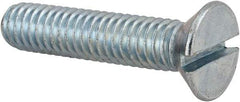 Value Collection - 5/16-18 UNC, 1-1/2" OAL Slotted Drive Machine Screw - Flat Head, Grade 2 Steel, Zinc-Plated Finish, Without Washer - Industrial Tool & Supply
