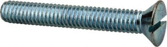 Value Collection - 5/16-18 UNC, 2-1/4" OAL Slotted Drive Machine Screw - Flat Head, Grade 2 Steel, Zinc-Plated Finish, Without Washer - Industrial Tool & Supply