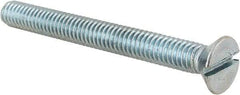 Value Collection - 5/16-18 UNC, 3" OAL Slotted Drive Machine Screw - Flat Head, Grade 2 Steel, Zinc-Plated Finish, Without Washer - Industrial Tool & Supply