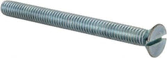 Value Collection - 5/16-18 UNC, 3-1/2" OAL Slotted Drive Machine Screw - Flat Head, Grade 2 Steel, Zinc-Plated Finish, Without Washer - Industrial Tool & Supply