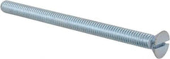 Value Collection - 5/16-18 UNC, 4-1/2" OAL Slotted Drive Machine Screw - Flat Head, Grade J82 Steel, Zinc-Plated Finish, Without Washer - Industrial Tool & Supply