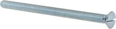 Value Collection - 5/16-18 UNC, 5" OAL Slotted Drive Machine Screw - Flat Head, Grade J82 Steel, Zinc-Plated Finish, Without Washer - Industrial Tool & Supply