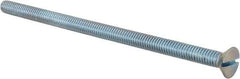 Value Collection - 5/16-18 UNC, 6" OAL Slotted Drive Machine Screw - Flat Head, Grade 2 Steel, Zinc-Plated Finish, Without Washer - Industrial Tool & Supply