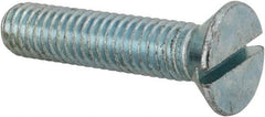 Value Collection - 3/8-16 UNC, 1-3/4" OAL Slotted Drive Machine Screw - Flat Head, Grade 2 Steel, Zinc-Plated Finish, Without Washer - Industrial Tool & Supply