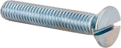 Value Collection - 3/8-16 UNC, 2-1/4" OAL Slotted Drive Machine Screw - Flat Head, Grade 2 Steel, Zinc-Plated Finish, Without Washer - Industrial Tool & Supply