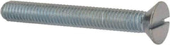 Value Collection - 3/8-16 UNC, 3" OAL Slotted Drive Machine Screw - Flat Head, Grade 2 Steel, Zinc-Plated Finish, Without Washer - Industrial Tool & Supply