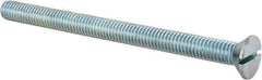 Value Collection - 3/8-16 UNC, 5" OAL Slotted Drive Machine Screw - Flat Head, Grade 2 Steel, Zinc-Plated Finish, Without Washer - Industrial Tool & Supply
