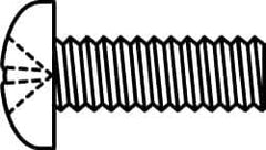 Value Collection - #5-40 UNC, 1/2" Length Under Head Phillips Drive Machine Screw - Pan Head, Grade J82 Steel, Zinc-Plated Finish, Without Washer - Industrial Tool & Supply