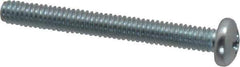 Value Collection - #8-32 UNC, 1-1/2" Length Under Head Phillips Drive Machine Screw - Pan Head, Grade 2 Steel, Zinc-Plated Finish, Without Washer - Industrial Tool & Supply