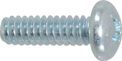 Value Collection - #10-24 UNC, 5/8" Length Under Head Phillips Drive Machine Screw - Pan Head, Grade 2 Steel, Zinc-Plated Finish, Without Washer - Industrial Tool & Supply