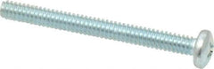 Value Collection - #10-24 UNC, 2" Length Under Head Phillips Drive Machine Screw - Pan Head, Grade 2 Steel, Zinc-Plated Finish, Without Washer - Industrial Tool & Supply