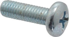 Value Collection - #10-32 UNF, 5/8" Length Under Head Phillips Drive Machine Screw - Pan Head, Grade 2 Steel, Zinc-Plated Finish, Without Washer - Industrial Tool & Supply