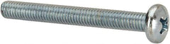 Value Collection - #10-32 UNF, 1-3/4" Length Under Head Phillips Drive Machine Screw - Pan Head, Grade 2 Steel, Zinc-Plated Finish, Without Washer - Industrial Tool & Supply
