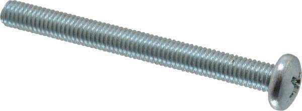 Value Collection - #10-32 UNF, 2" Length Under Head Phillips Drive Machine Screw - Pan Head, Grade 2 Steel, Zinc-Plated Finish, Without Washer - Industrial Tool & Supply