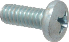 Value Collection - 1/4-20 UNC, 5/8" Length Under Head Phillips Drive Machine Screw - Pan Head, Grade 2 Steel, Zinc-Plated Finish, Without Washer - Industrial Tool & Supply