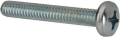 Value Collection - 1/4-20 UNC, 1-3/4" Length Under Head Phillips Drive Machine Screw - Pan Head, Grade 2 Steel, Zinc-Plated Finish, Without Washer - Industrial Tool & Supply