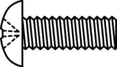 Value Collection - #10-24 UNC, 4" Length Under Head Phillips Drive Machine Screw - Round Head, Grade J82 Steel, Zinc-Plated Finish, Without Washer - Industrial Tool & Supply