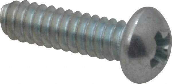 Value Collection - #4-40 UNC, 3/8" Length Under Head Phillips Drive Machine Screw - Round Head, Grade 2 Steel, Zinc-Plated Finish, Without Washer - Industrial Tool & Supply