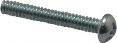Value Collection - #4-40 UNC, 3/4" Length Under Head Phillips Drive Machine Screw - Round Head, Grade 2 Steel, Zinc-Plated Finish, Without Washer - Industrial Tool & Supply