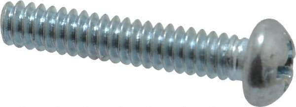 Value Collection - #6-32 UNC, 3/4" Length Under Head Phillips Drive Machine Screw - Round Head, Grade 2 Steel, Zinc-Plated Finish, Without Washer - Industrial Tool & Supply