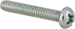 Value Collection - #6-32 UNC, 7/8" Length Under Head Phillips Drive Machine Screw - Round Head, Grade 2 Steel, Zinc-Plated Finish, Without Washer - Industrial Tool & Supply