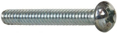 Value Collection - #6-32 UNC, 1" Length Under Head Phillips Drive Machine Screw - Round Head, Grade 2 Steel, Zinc-Plated Finish, Without Washer - Industrial Tool & Supply
