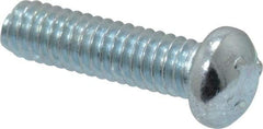 Value Collection - #8-32 UNC, 5/8" Length Under Head Phillips Drive Machine Screw - Round Head, Grade 2 Steel, Zinc-Plated Finish, Without Washer - Industrial Tool & Supply