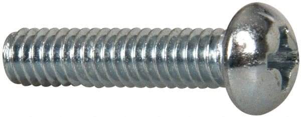 Value Collection - #8-32 UNC, 3/4" Length Under Head Phillips Drive Machine Screw - Round Head, Grade 2 Steel, Zinc-Plated Finish, Without Washer - Industrial Tool & Supply