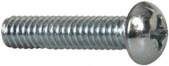 Value Collection - #8-32 UNC, 3/4" Length Under Head Phillips Drive Machine Screw - Round Head, Grade 2 Steel, Zinc-Plated Finish, Without Washer - Industrial Tool & Supply