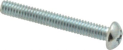 Value Collection - #8-32 UNC, 1-1/4" Length Under Head Phillips Drive Machine Screw - Round Head, Grade 2 Steel, Zinc-Plated Finish, Without Washer - Industrial Tool & Supply